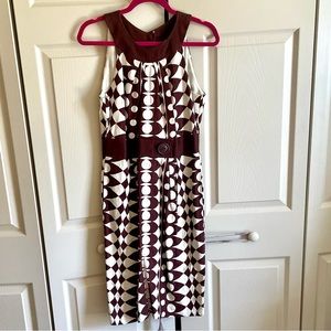 NWT Donna Morgan linen dress with 1960s vibes